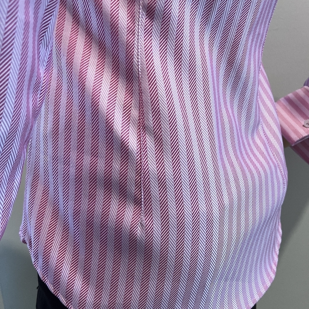 Theory 5 Button Front Herringbone Weave "Ivy" Blouse in Size Petite. NWT - Picture 12 of 16